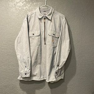 Carhartt Mens 1/4 zip pullover heavyweight shirt.